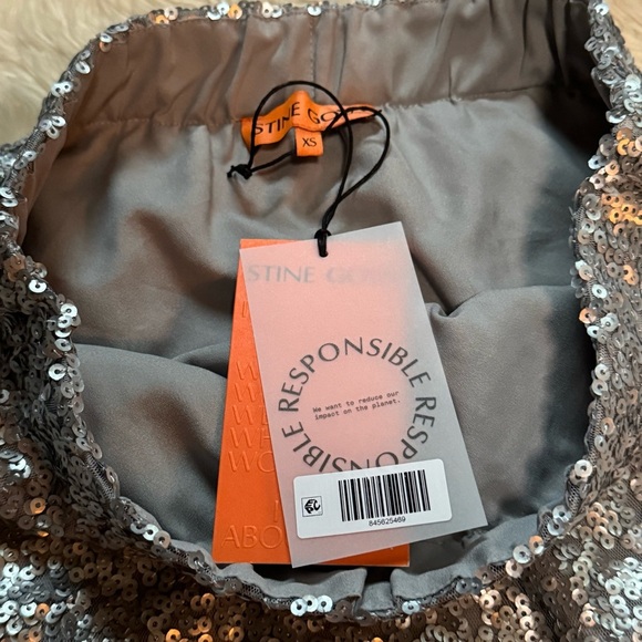 NWT Stine Goya Steel Grey Sequin Skirt - Size XS - Picture 6 of 7
